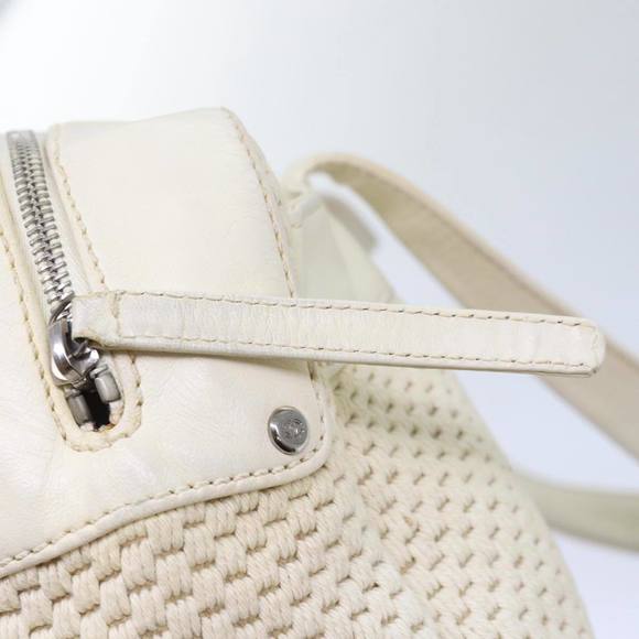 CHANEL Hand Bag Canvas Leather Beige CC Auth yb619 - Picture 10 of 16